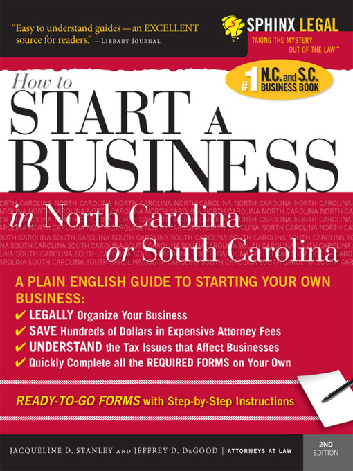 Title details for Start a Business in North Carolina or South Carolina by Jacqueline Stanley - Wait list